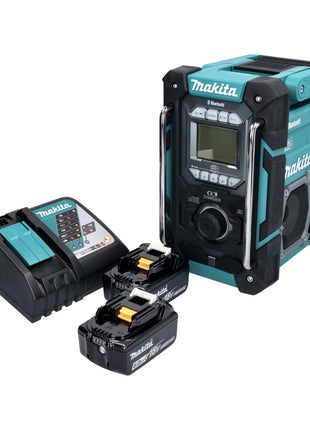 Makita DMR 301 RG Akku Baustellenradio 12 V max. - 18 V DAB / DAB+ / Bluetooth + 2x Akku 6,0 Ah + Ladegerät