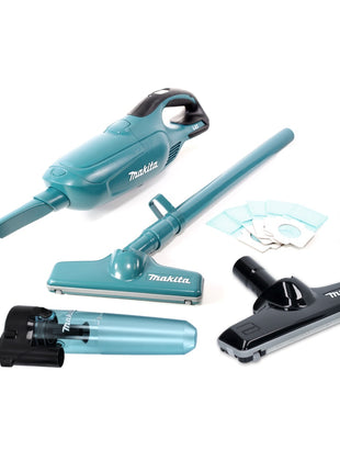 Makita DCL 182 Z Akku Staubsauger 18 V + Zyklon Abscheidervorsatz + Teppich Bodendüse - ohne Akku, ohne Ladegerät