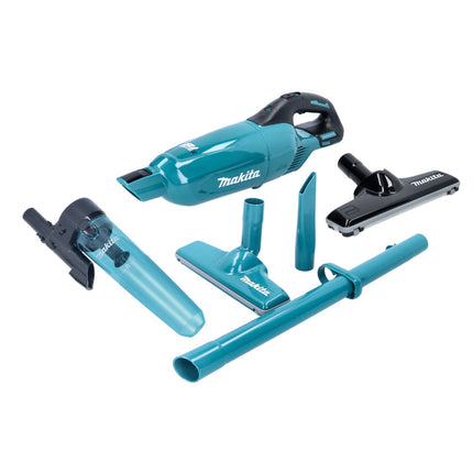 Makita DCL 280 FZ Akku Staubsauger 18 V Brushless + Zyklon Abscheidervorsatz + Teppich Bodendüse - ohne Akku, ohne Ladegerät