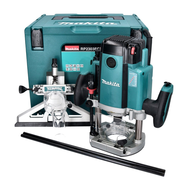 Makita RP 2303 FCXJ Oberfräse 2100 Watt 70 mm Hub + Anschlag + Makpac