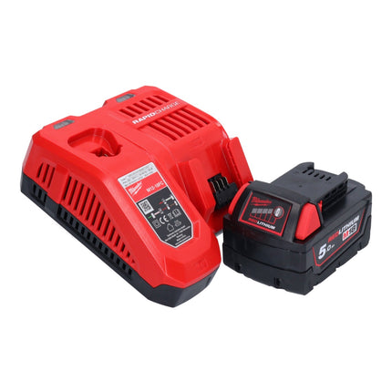Milwaukee M18 FSAGV115XPDB-501 Akumulatorowa szlifierka kątowa 18 V 115 mm bezszczotkowa + 1x akumulator 5,0 Ah + ładowarka