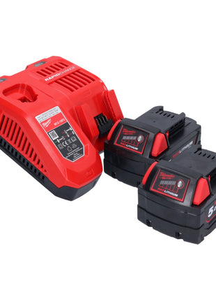 Milwaukee M18 FSAGV115XPDB-502 Akumulatorowa szlifierka kątowa 18 V 115 mm bezszczotkowa + 2x akumulator 5,0 Ah + ładowarka