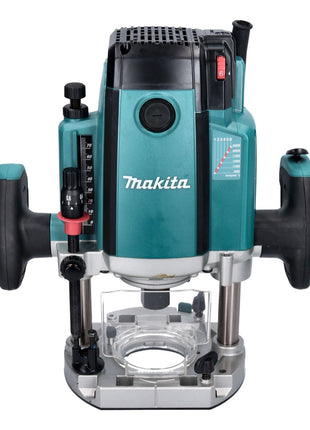 Makita RP 2303 FCXJ Oberfräse 2100 Watt 70 mm Hub + Anschlag + 6 tlg. Fräser Set + Makpac