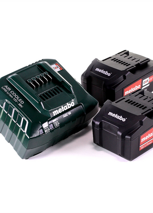 Metabo Basis Set 2x Li-Power Akkupack 18 V 4,0 Ah CAS Li-Ion Akku + Ladegerät ASC 55 ( 685050000 )