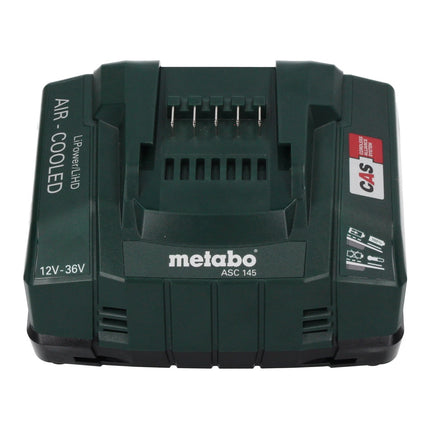 Zestaw podstawowy Metabo 2x akumulator Li-Power 18 V 8,0 Ah CAS Li-Ion ( 685131590 ) + ładowarka ASC 145 + metaBOX