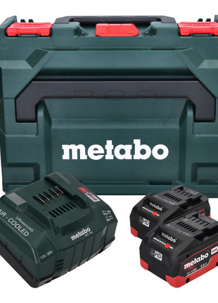 Metabo Basic Set 2x batterie Li-Power 18 V 8,0 Ah CAS Li-Ion ( 685131590 ) + chargeur ASC 145 + metaBOX