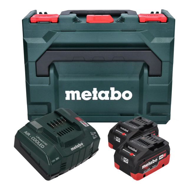 Zestaw podstawowy Metabo 2x akumulator Li-Power 18 V 8,0 Ah CAS Li-Ion ( 685131590 ) + ładowarka ASC 145 + metaBOX
