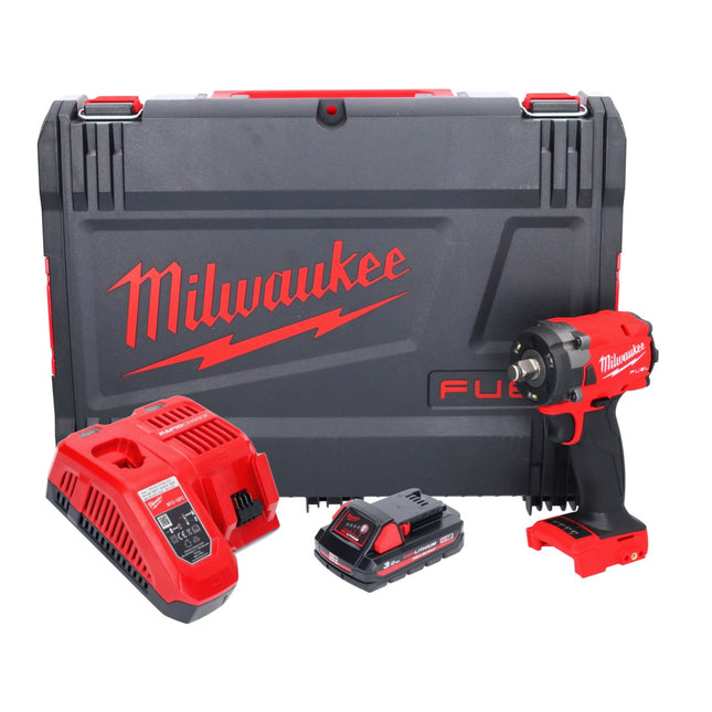 Milwaukee M18 FIW2F12-301X akumulatorowy klucz udarowy 18 V 339 Nm 1/2" bezszczotkowy + 1x akumulator 3,0 Ah + ładowarka + skrzynka HD