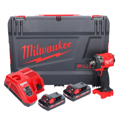 Milwaukee M18 FIW2F12-302X akumulatorowy klucz udarowy 18 V 339 Nm 1/2" bezszczotkowy + 2x akumulator 3,0 Ah + ładowarka + skrzynka HD