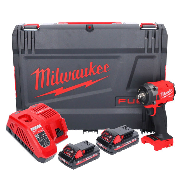 Milwaukee M18 FIW2F12-302X akumulatorowy klucz udarowy 18 V 339 Nm 1/2" bezszczotkowy + 2x akumulator 3,0 Ah + ładowarka + skrzynka HD