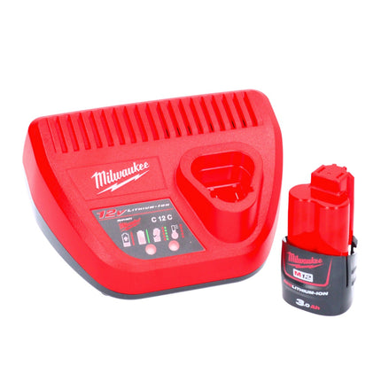 Kompresor akumulatorowy Milwaukee M12 BI-301C 12 V + 1x akumulator 3,0 Ah + ładowarka