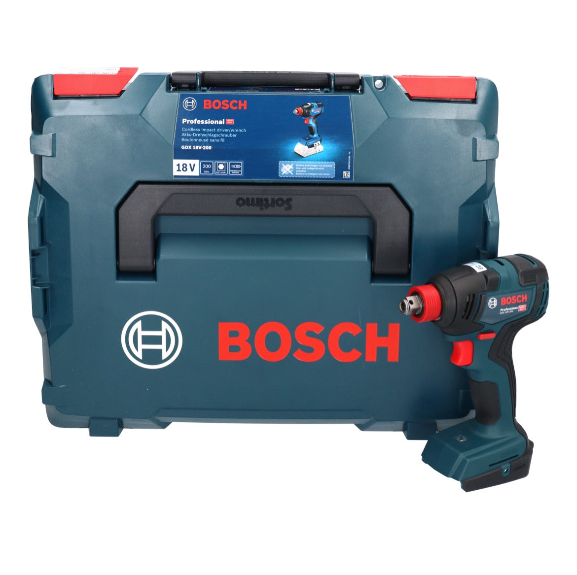 Bosch GDX 18V-200 Profesjonalny akumulatorowy klucz udarowy 18 V 200 Nm bezszczotkowy ( 06019J2205 ) + L-BOXX - bez akumulatora, bez ładowarki