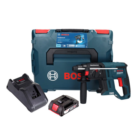 Bosch GBH 18V-21 Profesjonalny akumulatorowy młot udarowo-obrotowy 18 V 2,0 J bezszczotkowy + 1x akumulator 2,0 Ah + ładowarka + L-BOXX