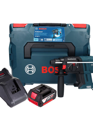 Bosch GBH 18V-21 Profesjonalny akumulatorowy młot udarowo-obrotowy 18 V 2,0 J bezszczotkowy + 1x akumulator 4,0 Ah + ładowarka + L-BOXX