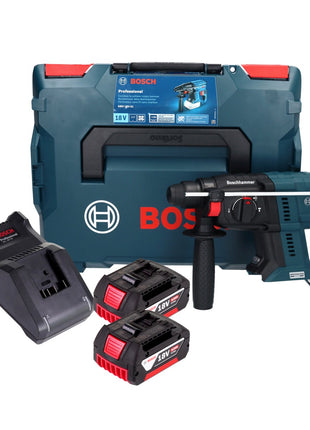 Bosch GBH 18V-21 Profesjonalny akumulatorowy młot udarowo-obrotowy 18 V 2,0 J bezszczotkowy ( 0611911102 ) + 2x akumulator 4,0 Ah + ładowarka + L-BOXX