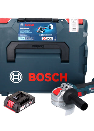 Bosch GWX 18V-7 Professional Akku Winkelschleifer 18 V 125 mm Brushless X-LOCK + 1x Akku 2,0 Ah + L-Boxx - ohne Ladegerät - Toolbrothers