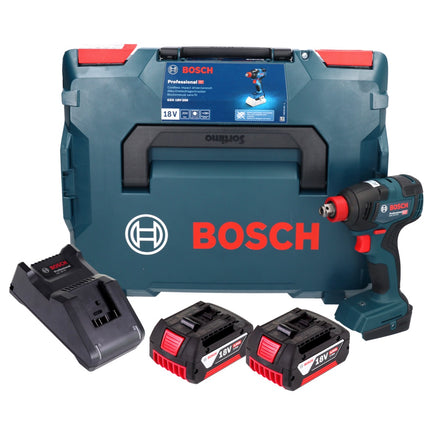 Bosch GDX 18V-200 Profesjonalny akumulatorowy klucz udarowy 18 V 200 Nm bezszczotkowy + 2x akumulator 4,0 Ah + ładowarka + L-BOXX