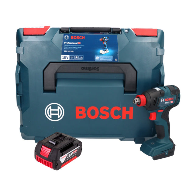 Bosch GDX 18V-200 Profesjonalny akumulatorowy klucz udarowy 18 V 200 Nm bezszczotkowy + 1x akumulator 5,0 Ah + L-BOXX - bez ładowarki