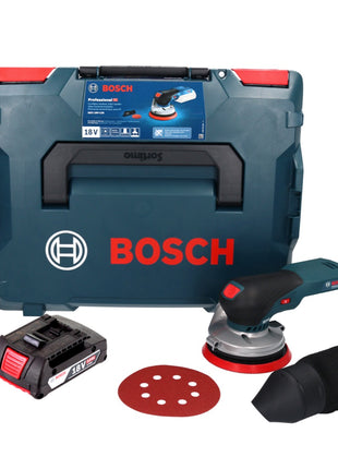 Bosch GEX 18V-125 Professional Akku Exzenterschleifer 18 V 125 mm Brushless + 1x Akku 2,0 Ah + L-BOXX - ohne Ladegerät