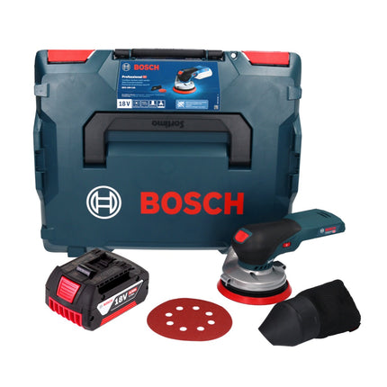 Bosch GEX 18V-125 Profesjonalna akumulatorowa szlifierka oscylacyjna bezszczotkowa 18 V 125 mm + 1x akumulator 4,0 Ah + L-BOXX - bez ładowarki