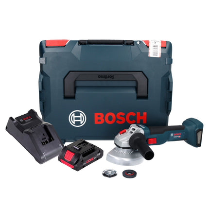 Bosch GWS 18V-10 Professional akumulatorowa szlifierka kątowa 18 V 125 mm bezszczotkowa + 1x akumulator ProCORE 4,0 Ah + ładowarka + L-Boxx