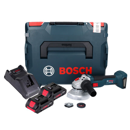 Bosch GWS 18V-10 Professional akumulatorowa szlifierka kątowa 18 V 125 mm bezszczotkowa + 2x akumulator ProCORE 4,0 Ah + ładowarka + L-Boxx