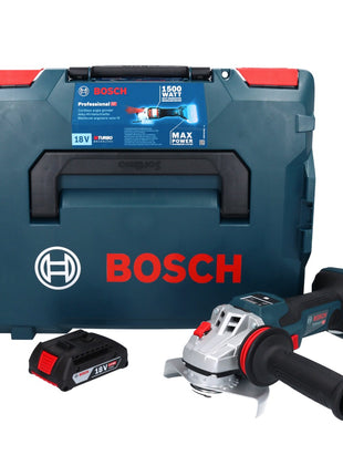 Bosch GWS 18V-15 SC Professional amoladora angular a batería 18 V 125 mm sin escobillas + 1x batería 2,0 Ah + L-BOXX - sin cargador