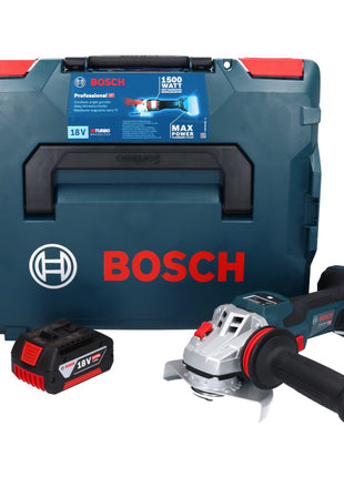 Bosch GWS 18V-15 SC Professional amoladora angular a batería 18 V 125 mm sin escobillas + 1x batería 5,0 Ah + L-BOXX - sin cargador