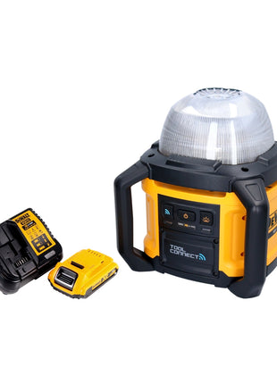 Projecteur de chantier à batterie DeWalt DCL 074 D1 18 V 5000 lm 4000 Kelvin + 1x batterie 2,0 Ah + chargeur