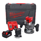 Milwaukee M18 FTR-401X frezarka akumulatorowa 18 V bezszczotkowa + 1x akumulator 4,0 Ah + ładowarka + moduły frezarki + skrzynka HD