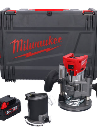 Milwaukee M18 FTR-501X frezarka akumulatorowa 18 V bezszczotkowa + 1x akumulator 5,0 Ah + moduły frezarki + skrzynka HD - bez ładowarki