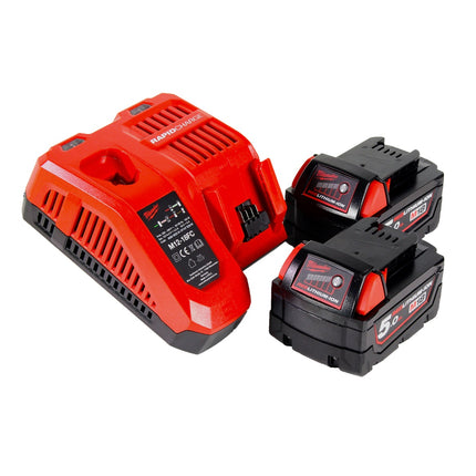 Milwaukee M18 FTR-502X frezarka akumulatorowa 18 V bezszczotkowa + 2x akumulator 5,0 Ah + ładowarka + moduły frezarki + skrzynka HD
