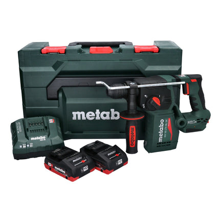 Metabo KH 18 LTX BL 24 akumulatorowa wiertarko-wkrętarka bezszczotkowa 18 V 2,2 J SDS Plus ( 601713800 ) + 2x akumulator 4,0 Ah + ładowarka + metaBOX