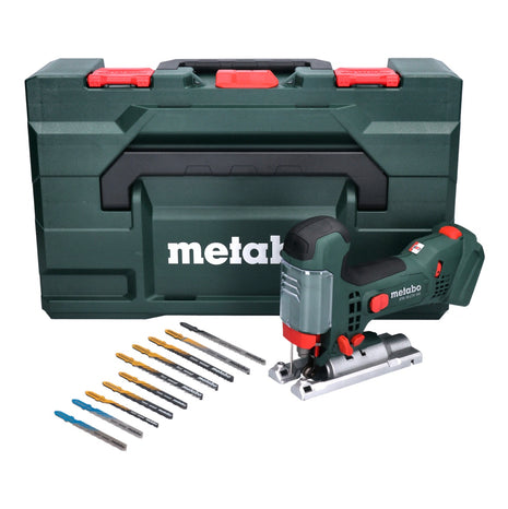 Metabo STA 18 LTX 100 Akku Stichsäge 18 V + 10 tlg. Sägeblatt Set + metaBOX - ohne Akku, ohne Ladegerät - Toolbrothers