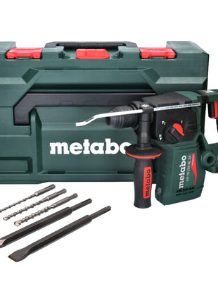 Metabo KH 18 LTX BL 24 akumulatorowa wiertarko-wkrętarka udarowa 18 V 2,2 J SDS Plus Brushless + 5-częściowy zestaw wierteł i dłut + metaBOX - bez akumulatora, bez ładowarki