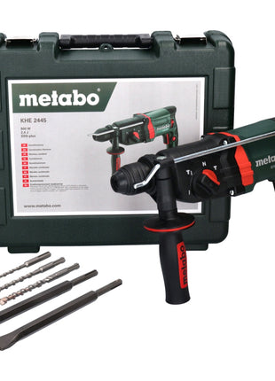 Metabo KHE 2445 Kombihammer 800 W 2,4 J SDS plus + 5 tlg. Bohrer und Meißel Set + Koffer - Toolbrothers