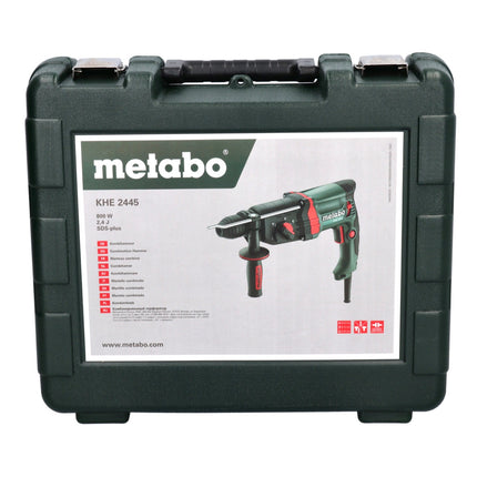 Metabo KHE 2445 Kombihammer 800 W 2,4 J SDS plus + 13 tlg. Bohrer und Meißel Set + Koffer