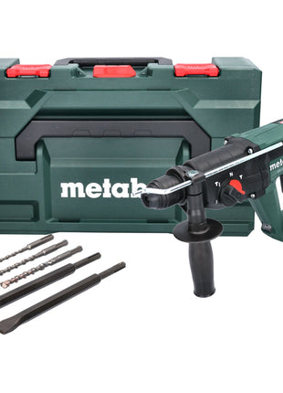 Metabo KH 18 LTX 24 Akku Kombihammer 18 V 2,1 J SDS plus + 5 tlg. Bohrer Meißel Set + metaBOX - ohne Akku, ohne Ladegerät - Toolbrothers