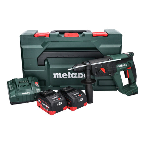 Metabo KH 18 LTX 24 Akku Kombihammer 18 V 2,1 J SDS plus + 2x Akku 8,0 Ah + Ladegerät + metaBOX