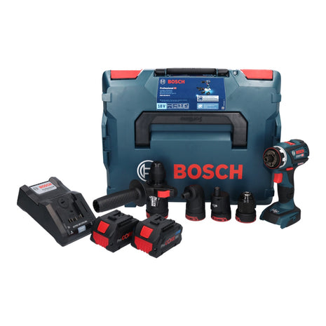 Bosch GSR 18V-60 FC Professional Akku Bohrschrauber 18 V 60 Nm Brushless + 2x ProCORE Akku 5,5 Ah + Ladegerät + Aufsätze + L-Boxx