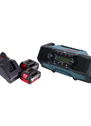 Bosch GPB 18V-2 SC Professional Akku Baustellenradio 18 V DAB+ Bluetooth AUX + 2x Akku 4,0 Ah + Ladegerät