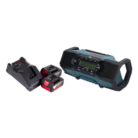 Bosch GPB 18V-2 SC Professional Akku Baustellenradio 18 V DAB+ Bluetooth AUX + 2x Akku 4,0 Ah + Ladegerät