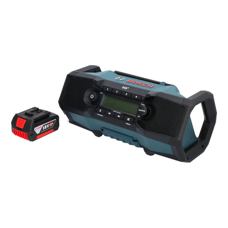 Bosch GPB 18V-2 SC Professional Akku Baustellenradio 18 V DAB+ Bluetooth AUX + 1x Akku 5,0 Ah - ohne Ladegerät