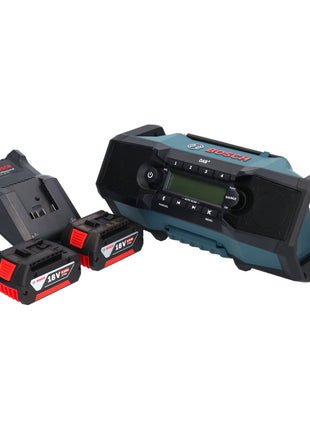 Bosch GPB 18V-2 SC Professional Akku Baustellenradio 18 V DAB+ Bluetooth AUX + 2x Akku 5,0 Ah + Ladegerät