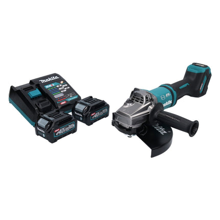 Makita GA 038 GA2 Akku Winkelschleifer 40 V max. 230 mm Brushless XGT + 2x Akku 2,0 Ah + Ladegerät