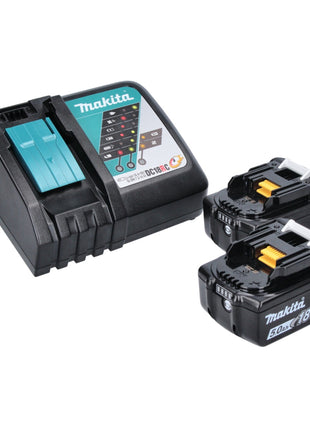 Makita DHG 180 RTJ Akku Heißluftgebläse 18 V 550 °C + 2x Akku 5,0 Ah + Ladegerät + Makpac - Toolbrothers