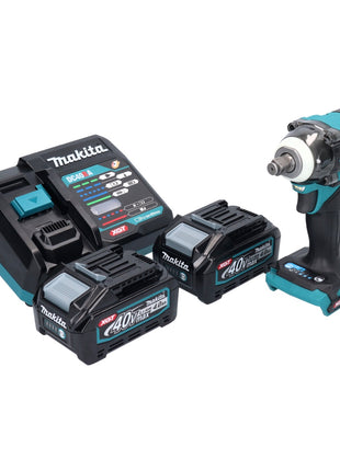 Llave de impacto inalámbrica Makita TW 004 GM2 40 V máx. 1/2" 350 Nm XGT Brushless + 2x baterías 4,0 Ah + cargador