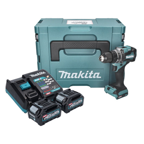 Makita DF 001 GA201 Akku Bohrschrauber 40 V max. 140 Nm XGT Brushless + 2x Akku 2,0 Ah + Ladegerät + Makpac