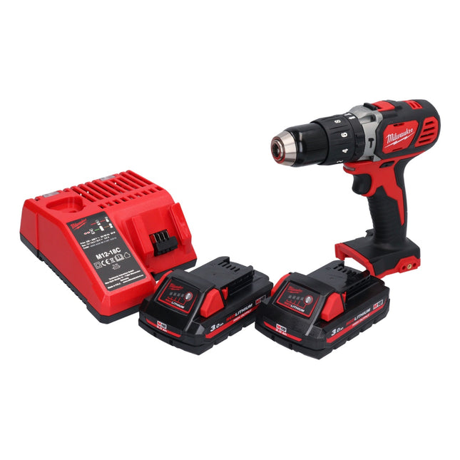 Milwaukee M18 BPD-302 akumulatorowa wiertarka udarowa 18 V 60 Nm + 2x akumulator 3,0 Ah + ładowarka