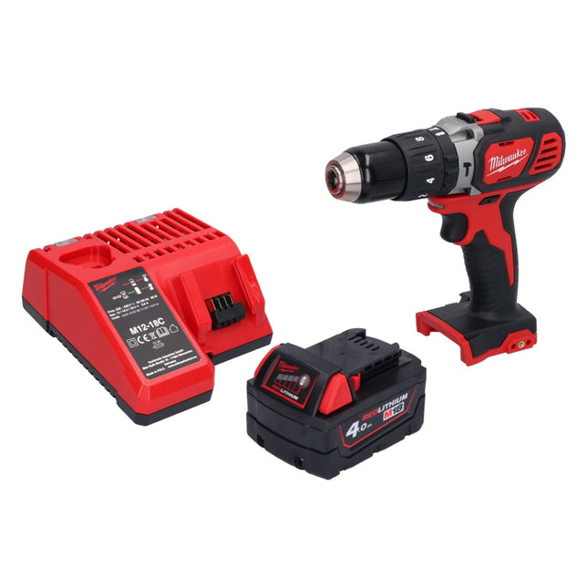 Milwaukee M18 BPD-401 akumulatorowa wiertarka udarowa 18 V 60 Nm + 1x akumulator 4,0 Ah + ładowarka